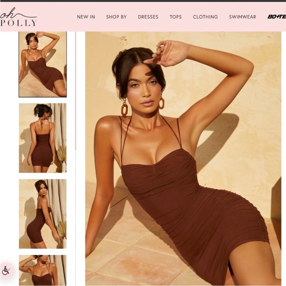 Oh Polly Dresses & Skirts - Oh Polly ZITA Brown Mini Dress